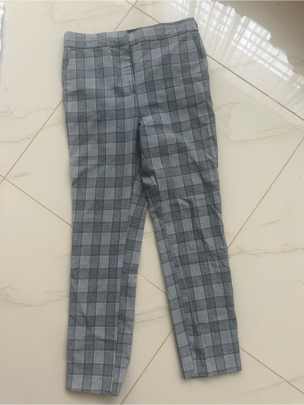 Zara Gray Plaid Trousers